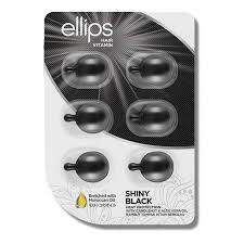 ELLIPS VIT RAMBUT SHINY BLACK 6'S