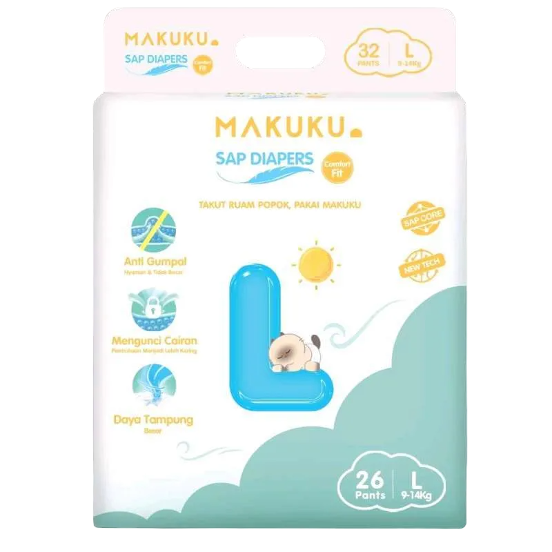 MAKUKU AIR DIAPERS COMFORT PANTS L26