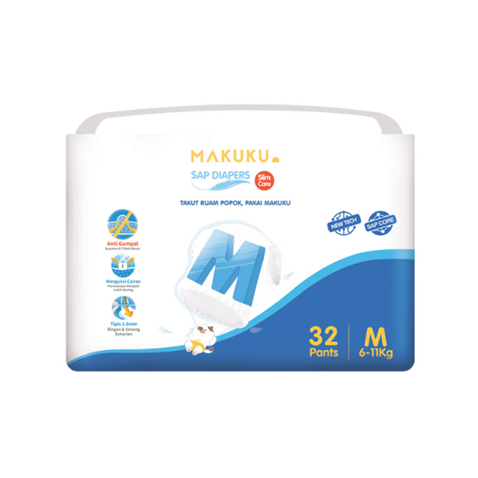 MAKUKU AIR DIAPERS SLIM CARE PANTS M32