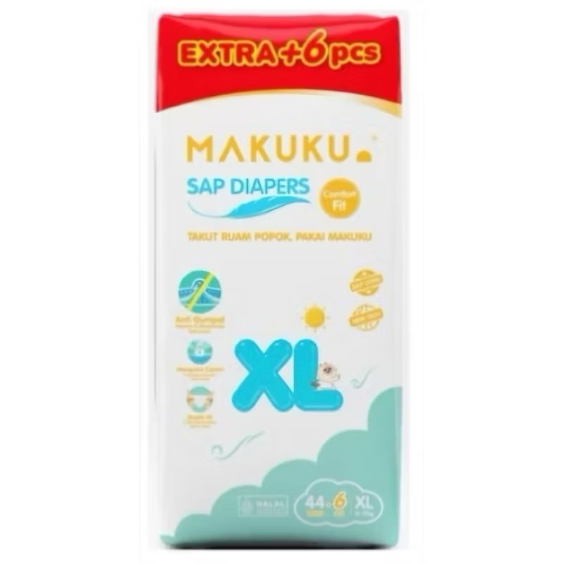 MAKUKU DIAPERS COMP FIT PANTS XL 44+6