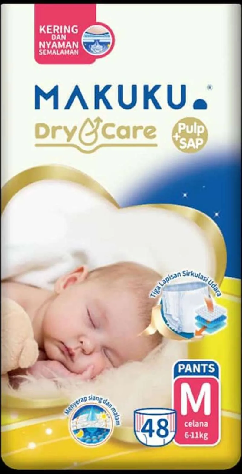 MAKUKU DIAPERS DRYCARE PANTS M48