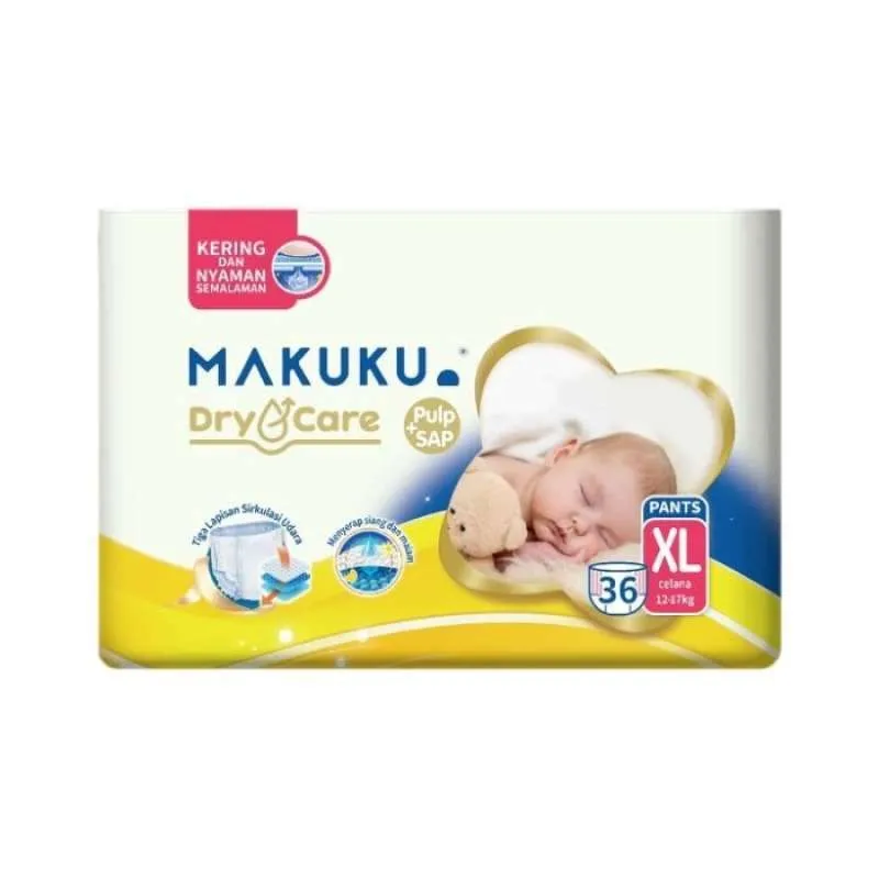 MAKUKU DIAPERS DRYCARE PANTS XL36