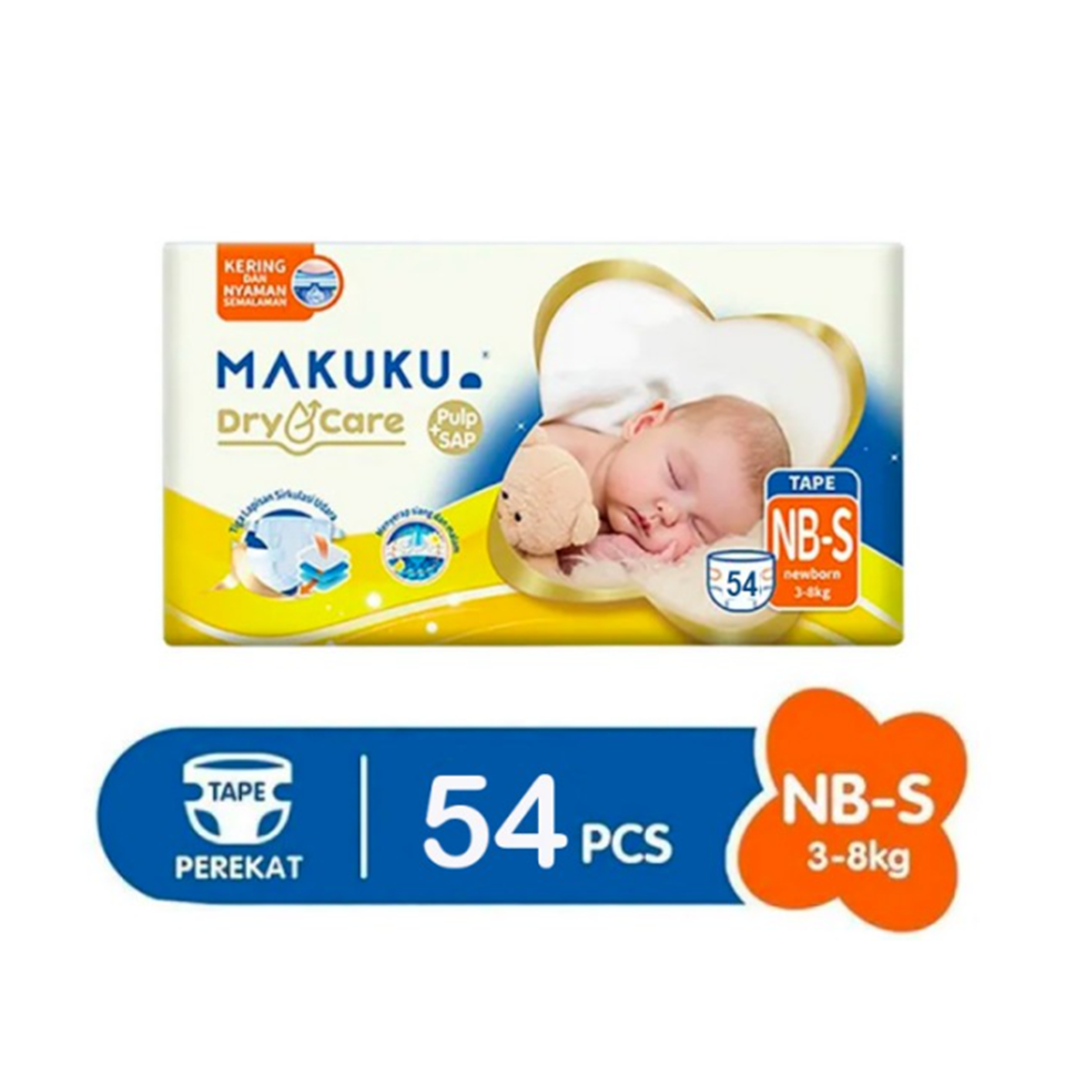 MAKUKU DIAPERS DRYCARE TAPE NB-S54