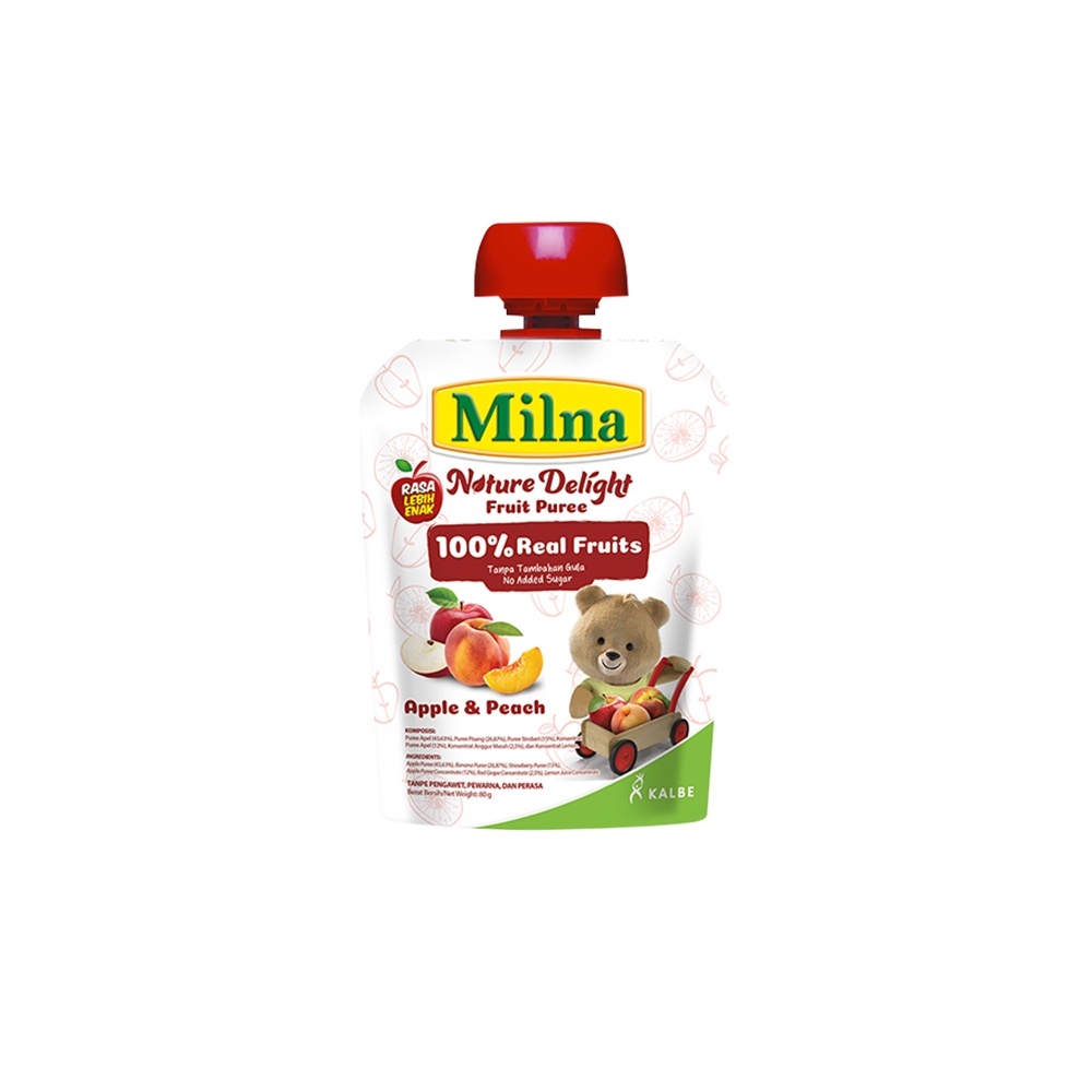 MILNA NATURE DELIGHT APPLE & PEACH 80 G