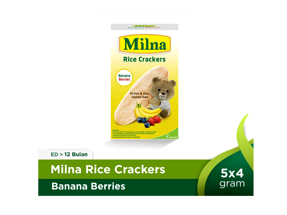 MILNA RICE CRACKERS BANANA BERRIES 5'SX4GR