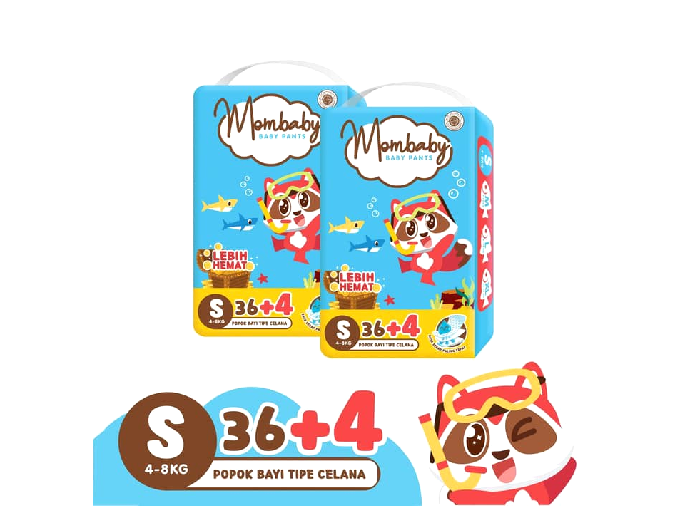 MOMBABY BABY PANTS JUMBO PACK S 32+4