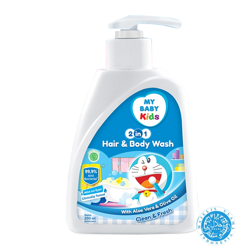MY BABY KIDS HB WASH BLUE PUMP 200 ML