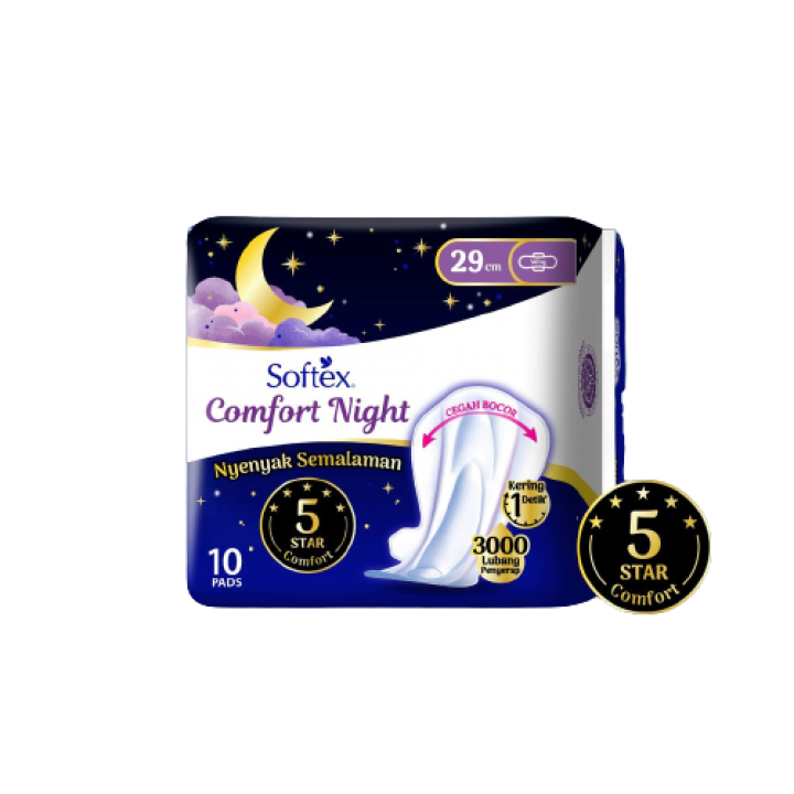 SOFTEX COMFORT NIGHT 29 CM 10'S