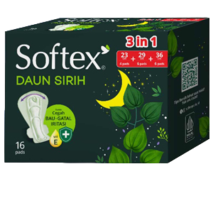 SOFTEX DAUN SIRIH 3IN1 16'S