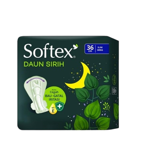 SOFTEX DAUN SIRIH WING 36CM 18'S