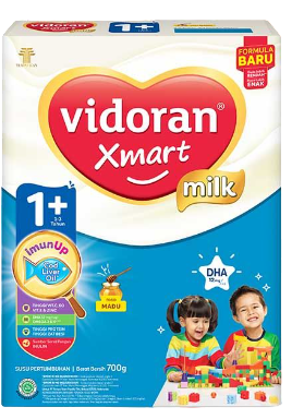 VIDORAN MILK XMART 1+ MADU 700GR