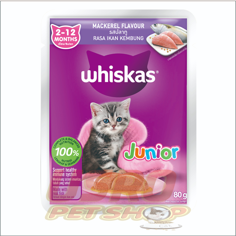 WHISKAS JUNIOR MACKEREL 80 GR